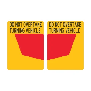 Cat 34 A/B Rear Marker Plates (Left Or Right) 400x300mm - 1.6mm Aluminium - Class 1 Reflective, Left